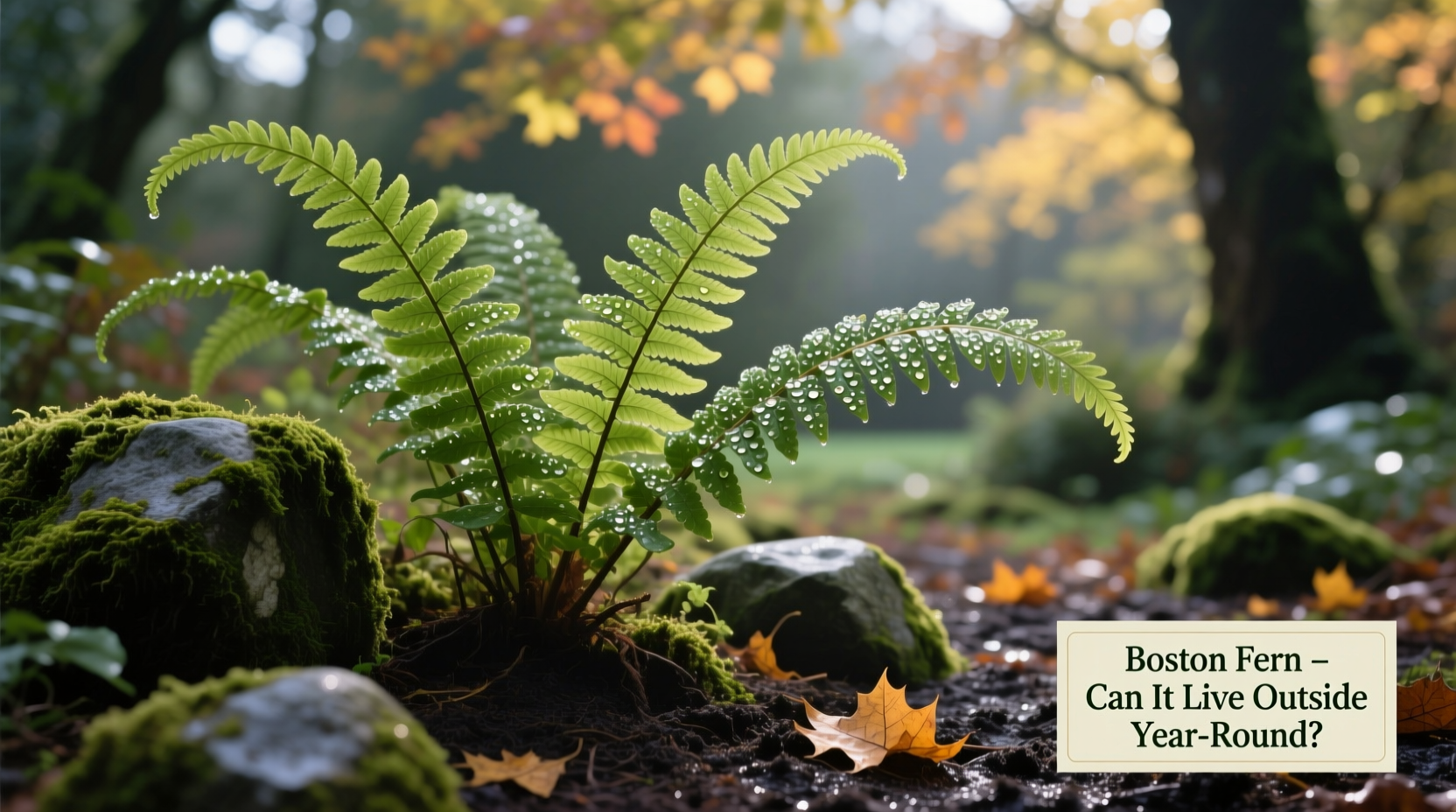 can a boston fern live outside