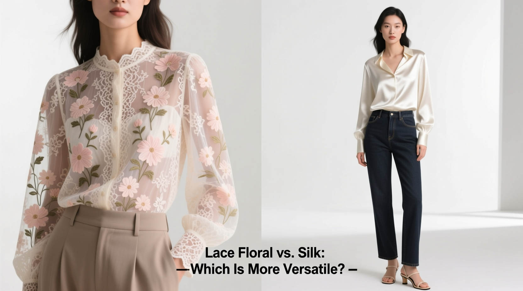 lace floral blouse or silk blouse which one is more versatile