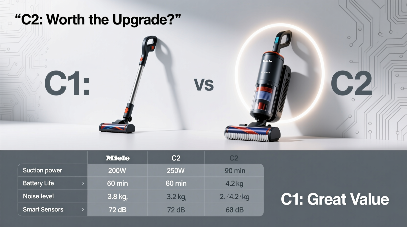 miele c1 vs c2 is the c2 worth the extra money or is the c1 good enough