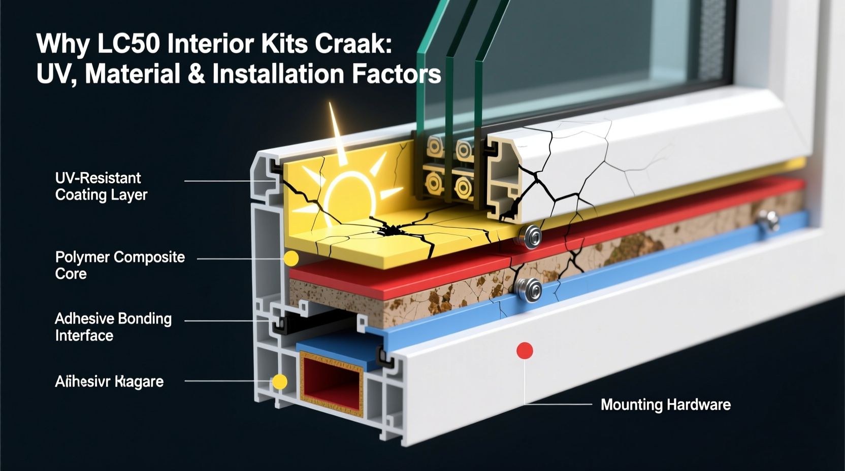 lc70 interior kit cracking reason