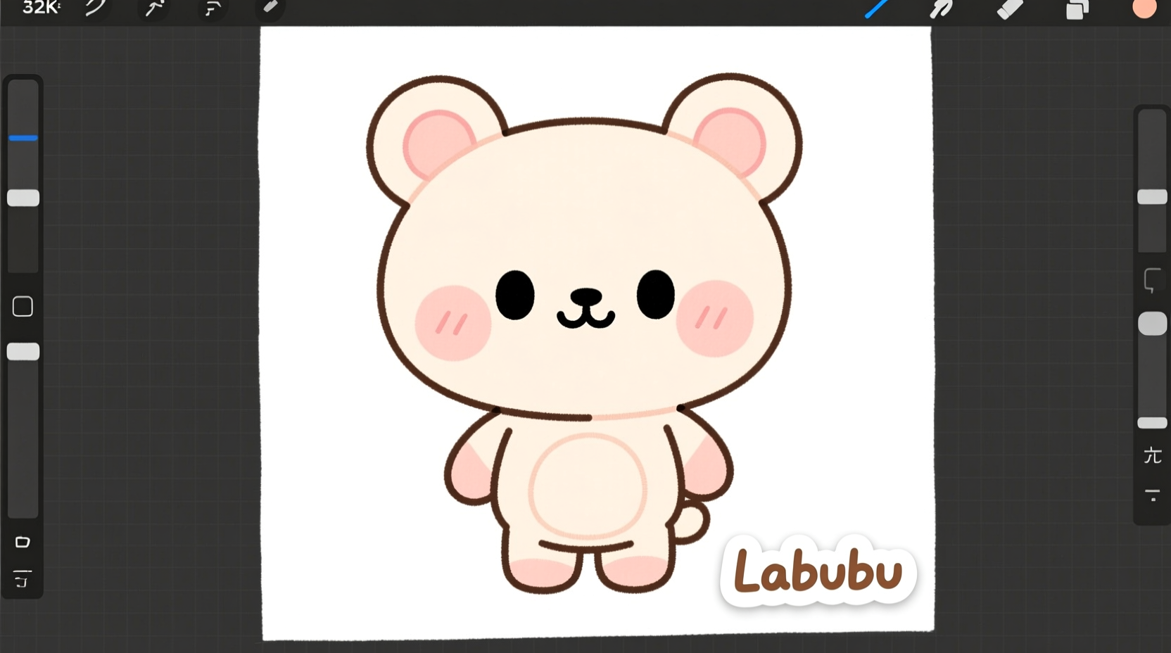 how to draw labubu easy