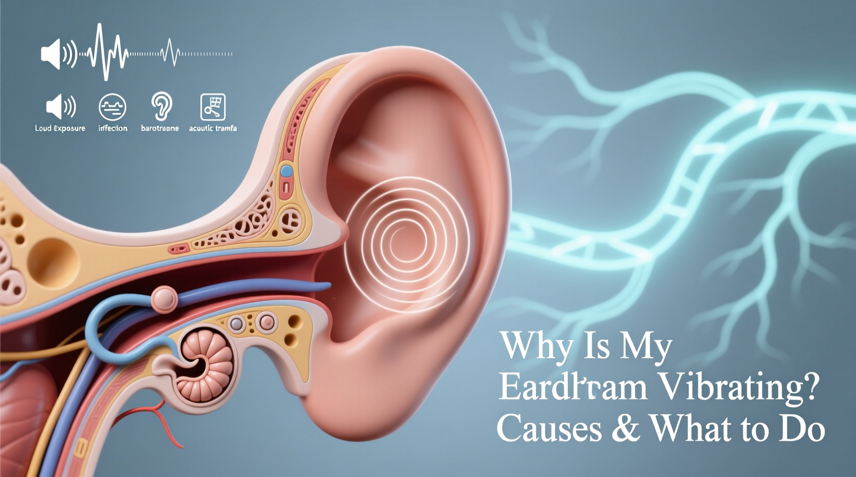 why is my eardrum vibrating causes and what to do