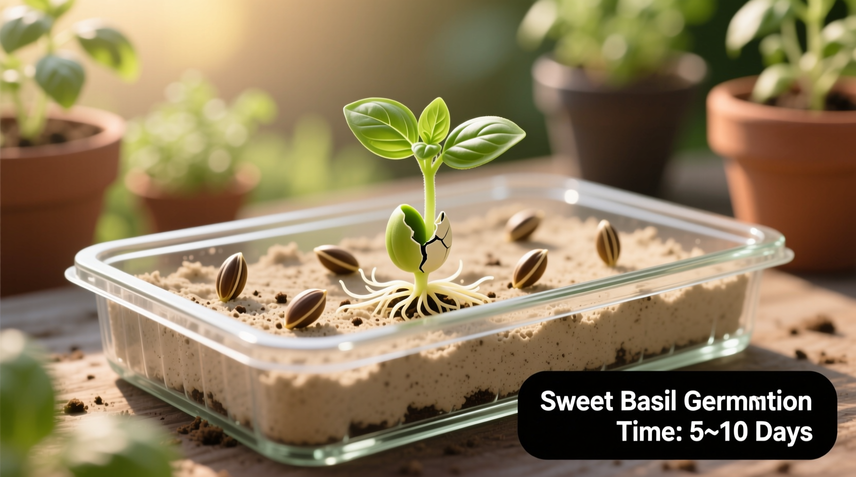 how long does it take for sweet basil to sprout
