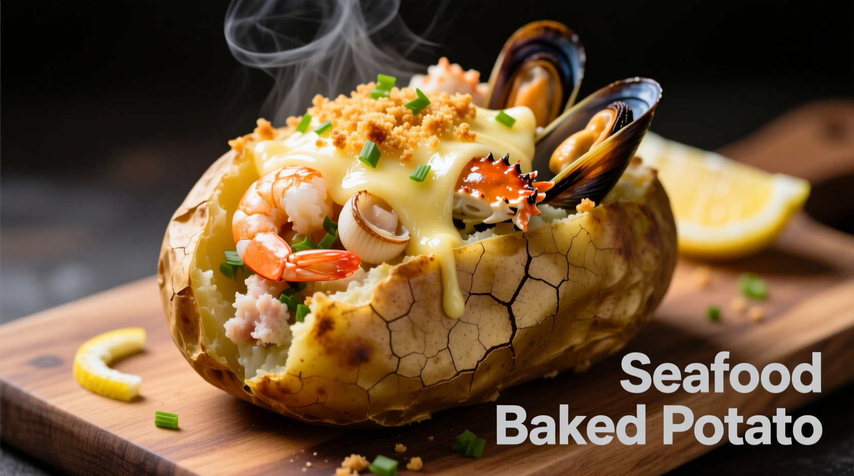 seafood baked potato