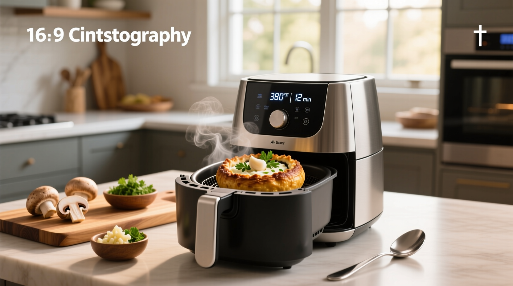 air fryer stuffed mushrooms time temp