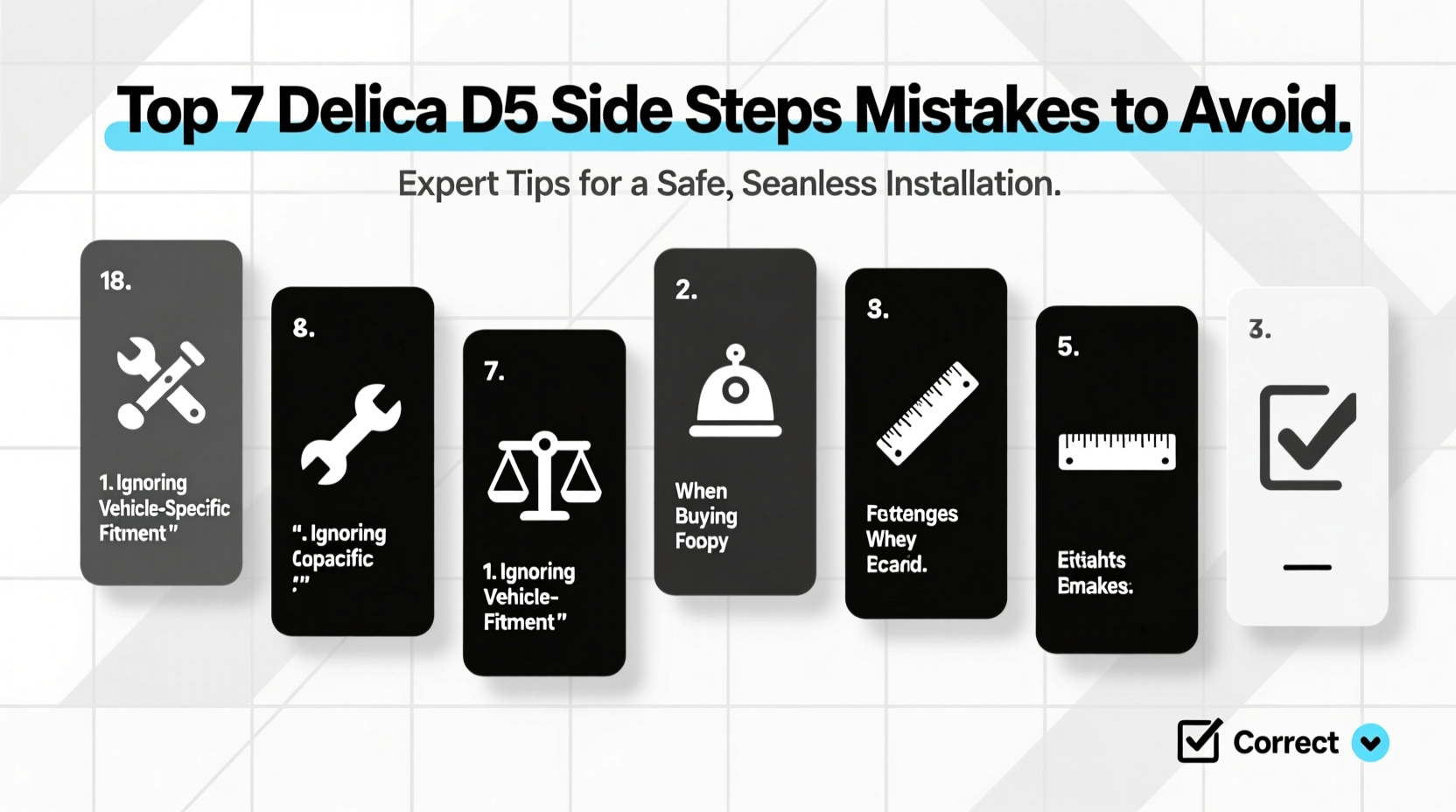 delica d5 side steps mistakes