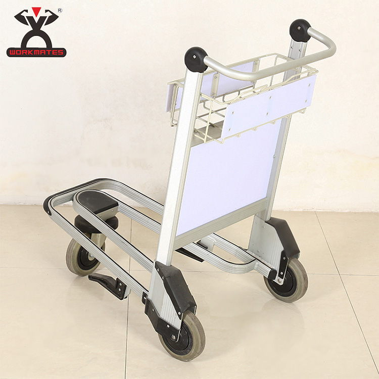 4 Inch Platform Trolley Push Cart with Safety Hand Brake System