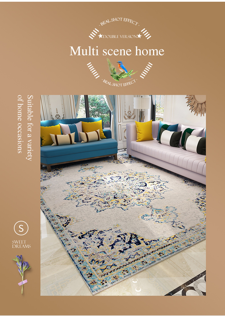 High Quality Modern Floral Wall Custom Lounge Thick Carpet Rug For Kitchen In China