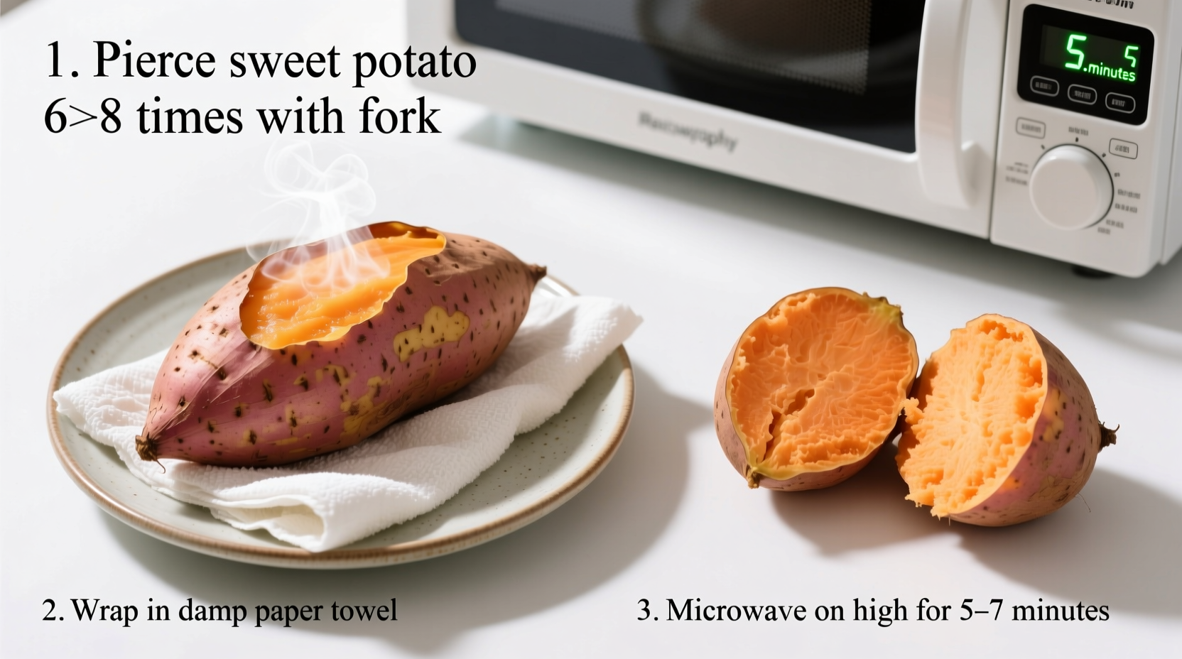 how to microwave a sweet potato