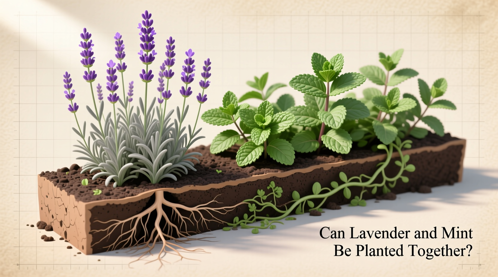 can lavender and mint be planted together