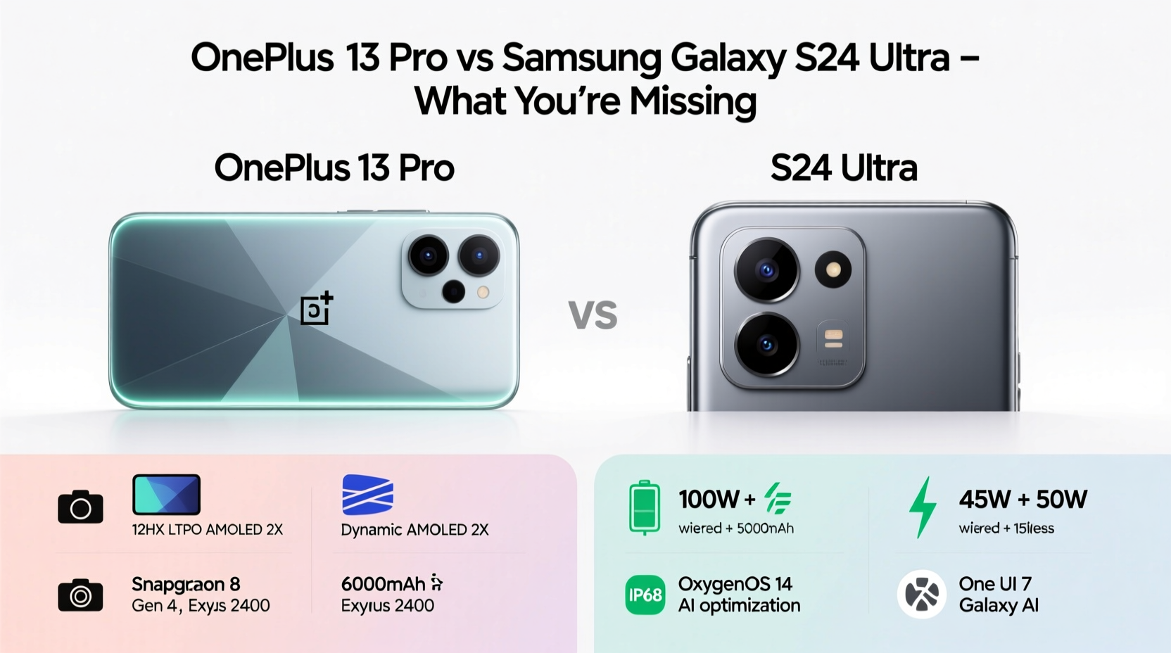 is the oneplus 13 pro really better than the samsung galaxy s24 ultra what am i missing