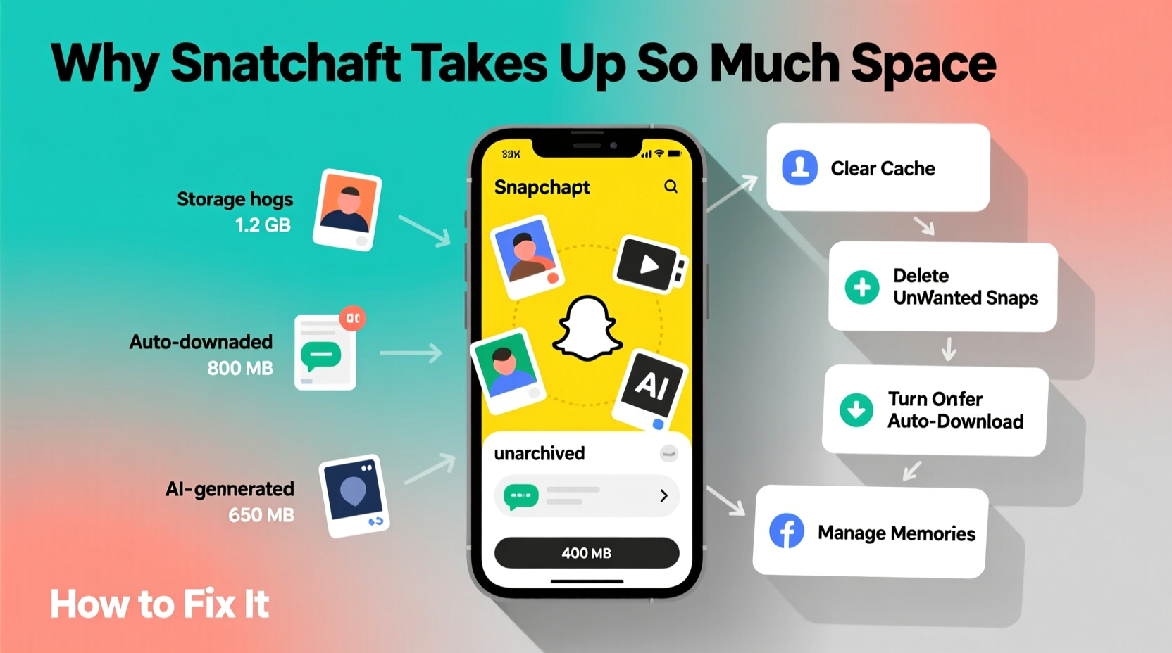 snapchat storage hog why it takes up so much space how to fix