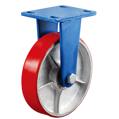 原始设备制造商工业重型下降磨砂钢10英寸刚性铸铁pu脚轮脚轮