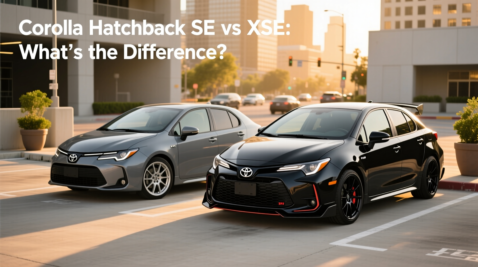 Comparison of Corolla Hatchback SE and XSE side profile