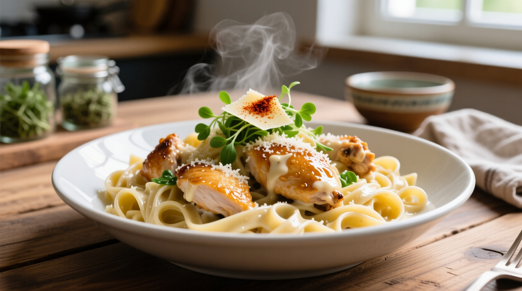 garlic parm chicken pasta