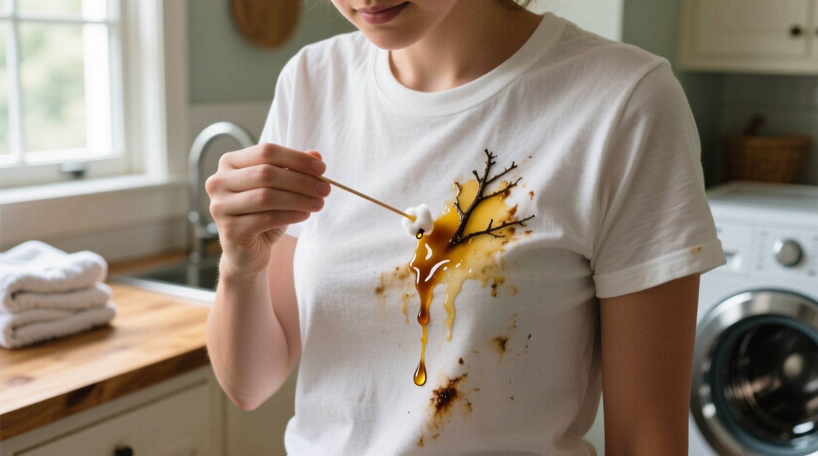 how to remove tree sap from clothes