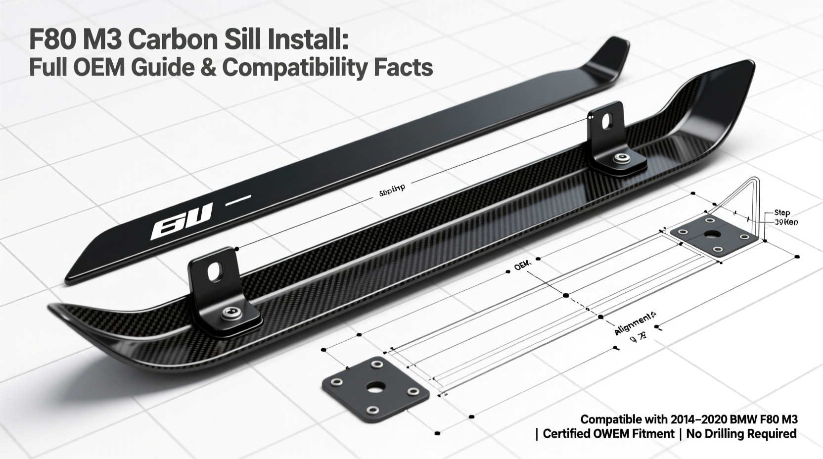 f80 m3 carbon sill install