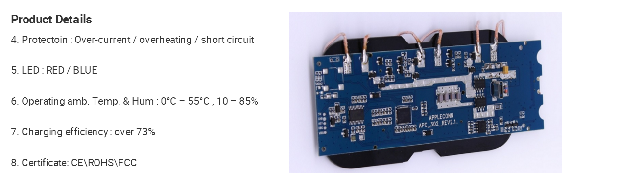 Custom 3 Coils Wireless Charger module Transmit PCB for Samsung and iPhone