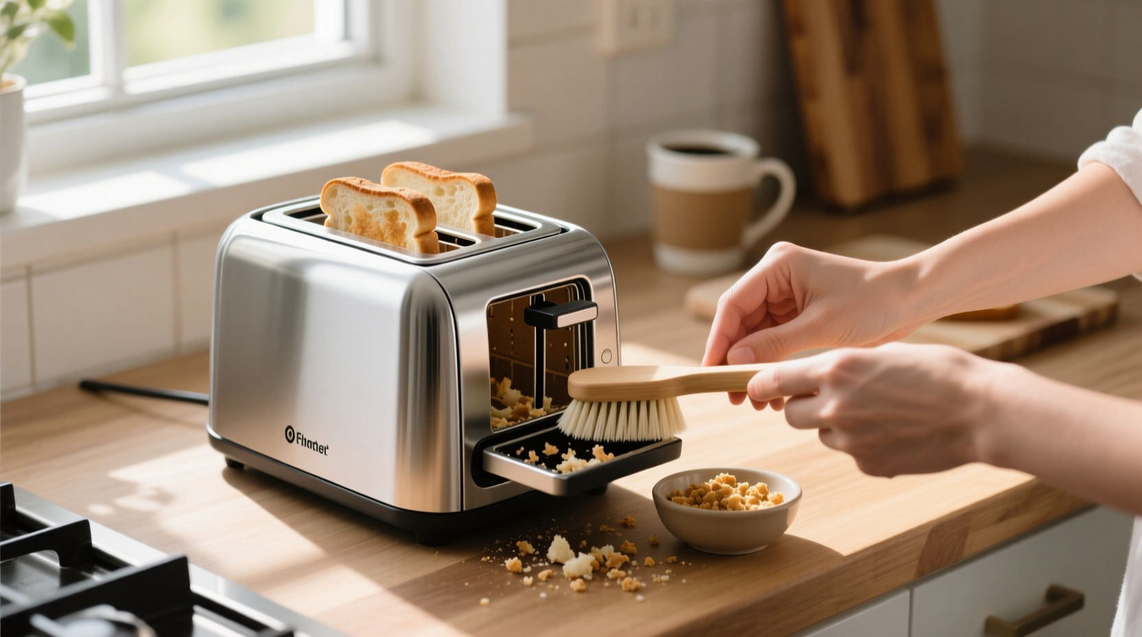 how to clean toaster