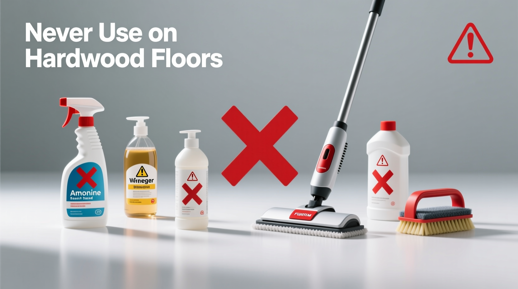 cleaning products to never use on hardwood floors