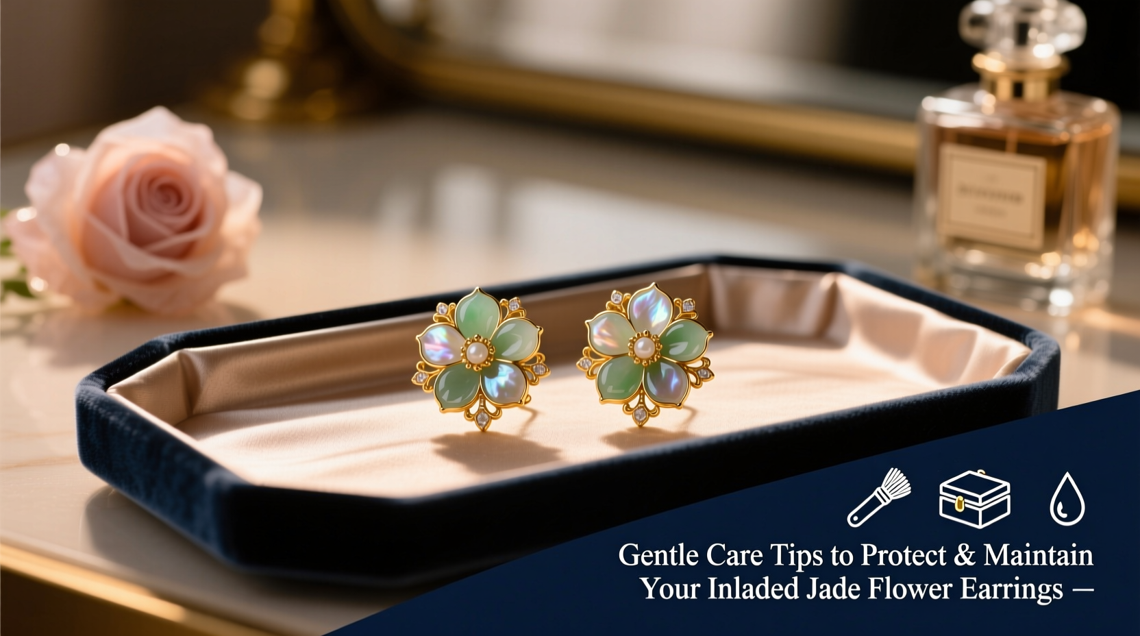 gentle care tips to protect and maintain your inlaid dia flower earrings