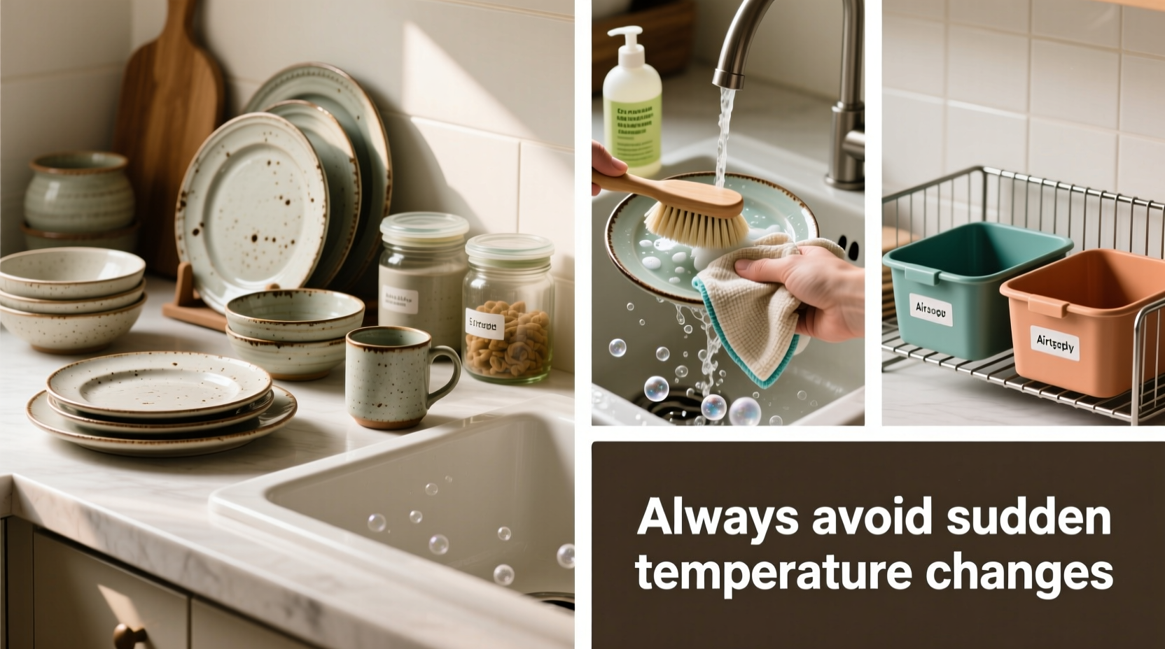 effective methods for cleaning and caring for ceramic tableware and storage containers