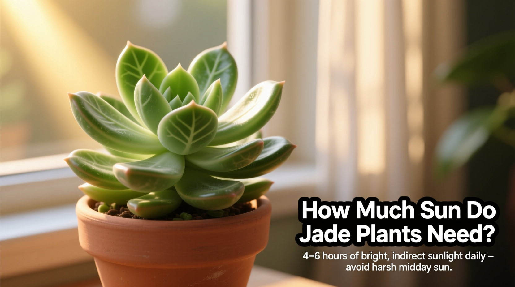 how much sun do jade plants need