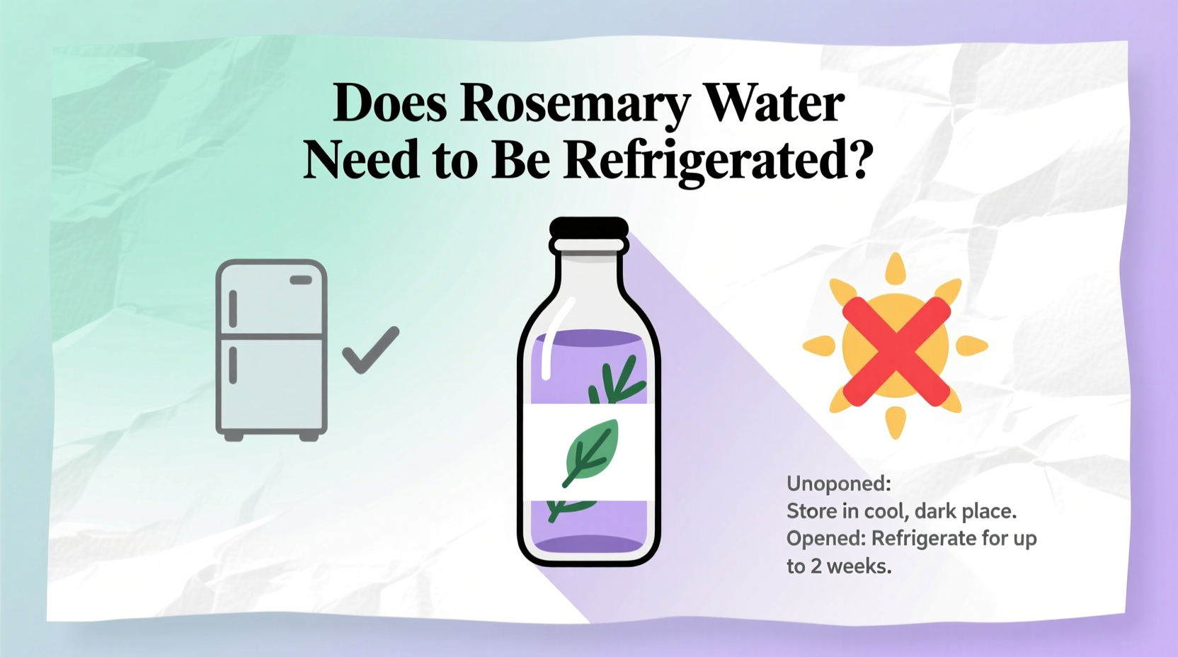 does rosemary water need to be refrigerated