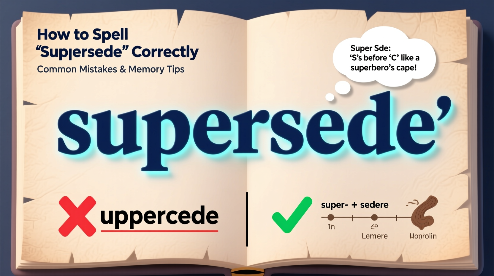 how to spell supersede correctly common mistakes and tips for remembering
