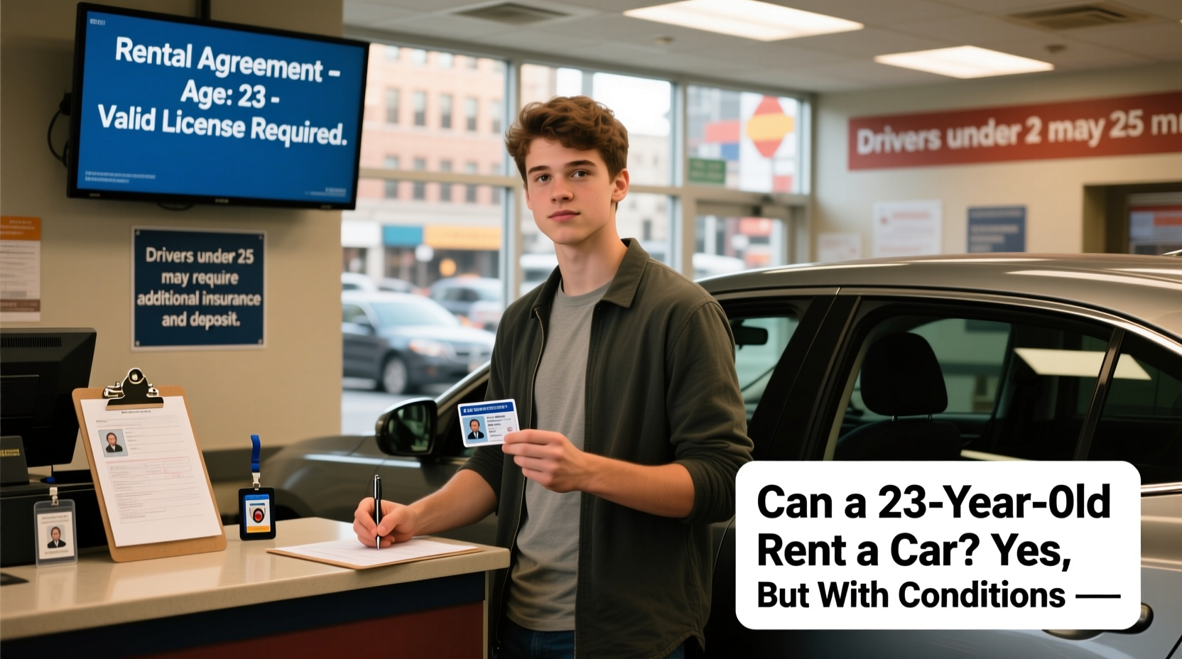 can a 23 year old rent a car
