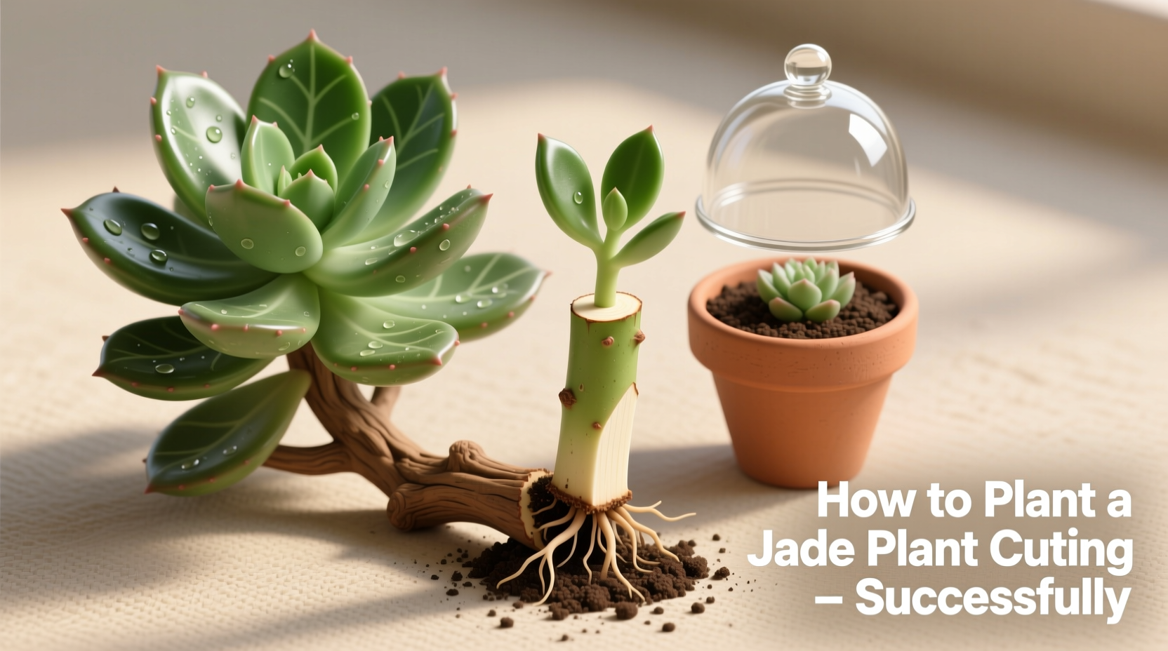 how to plant a jade plant cutting