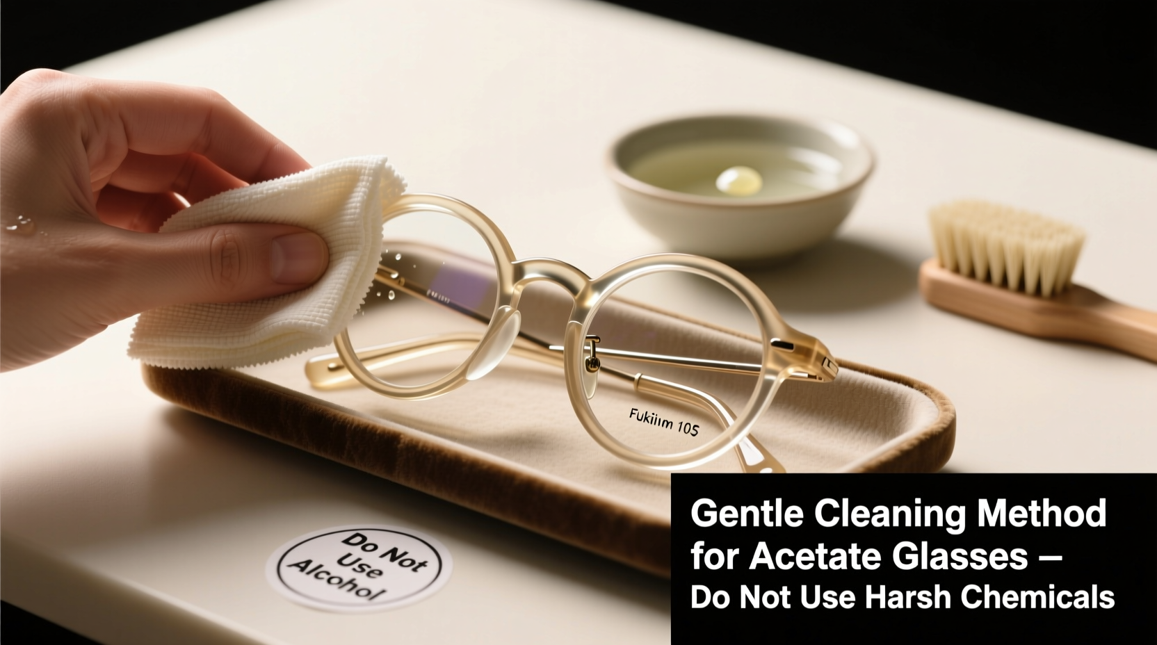 effective and gentle methods to clean acetate retro round glasses without damage