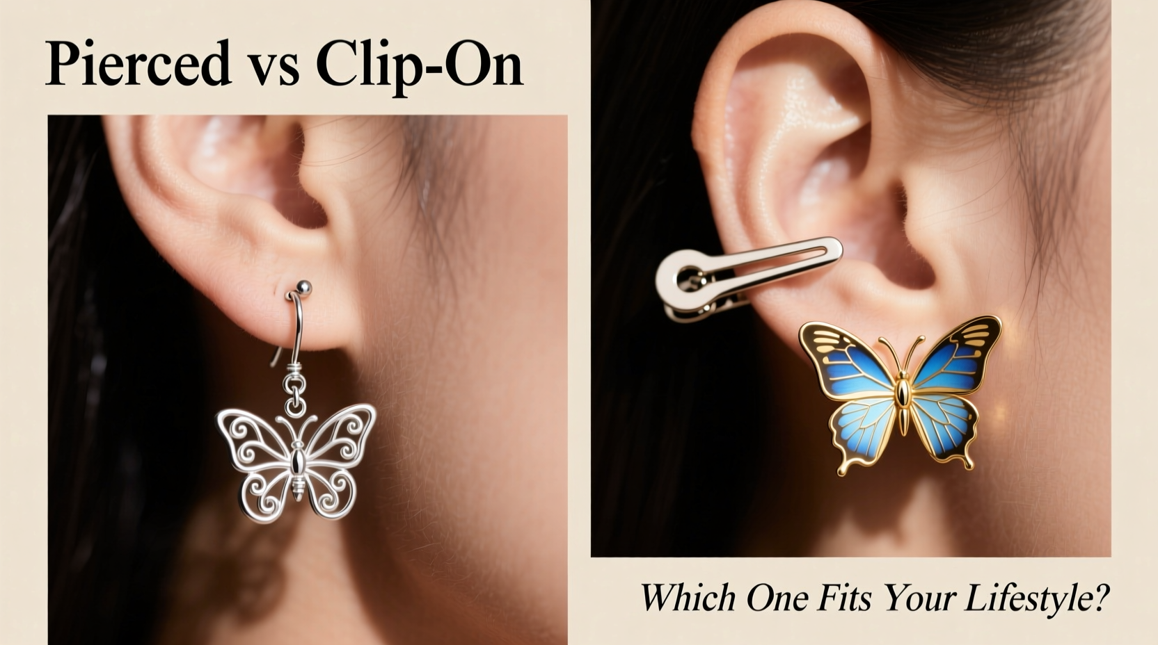 butterfly earrings vs clip ons are pierced ears really worth it