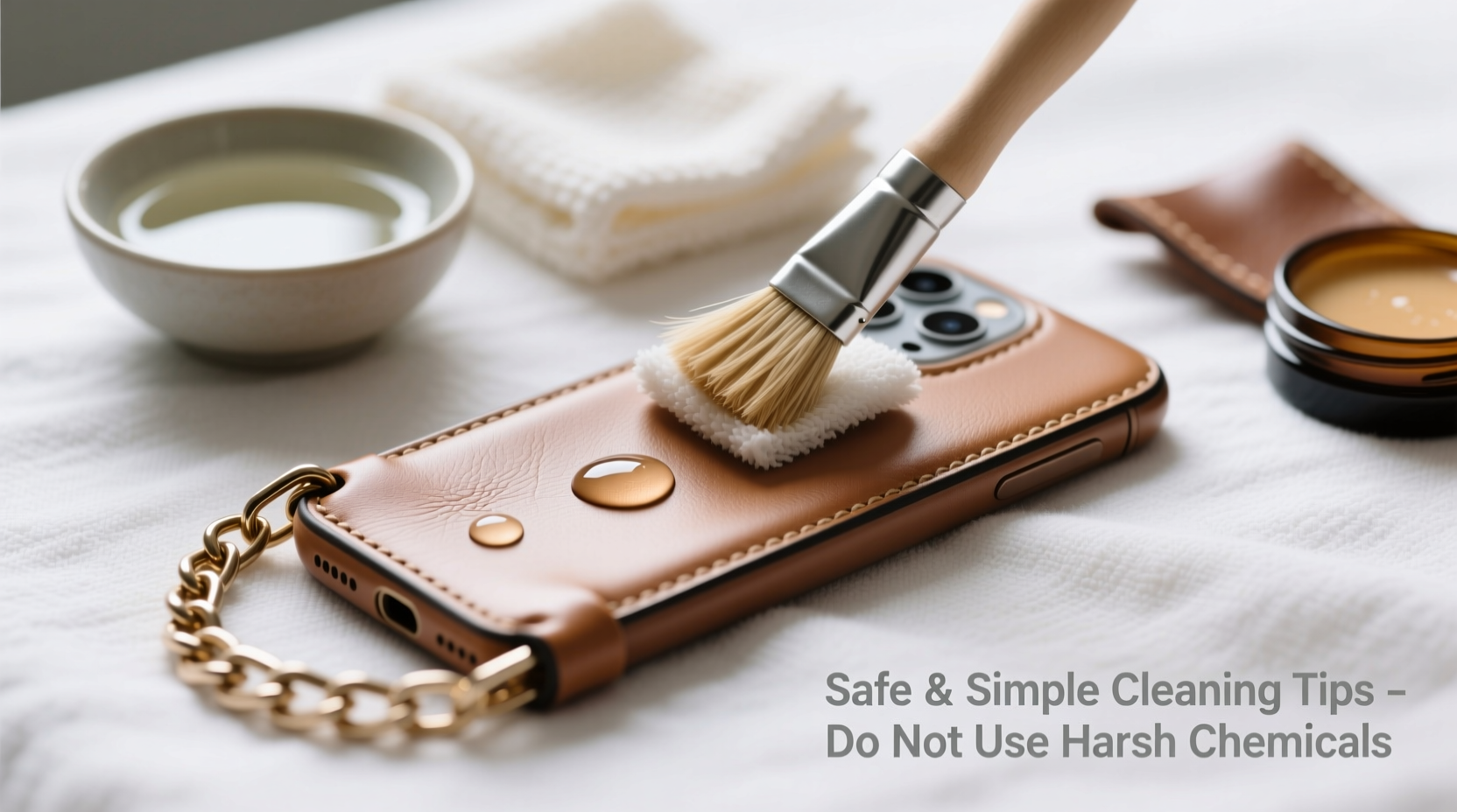 safe and simple techniques to clean your leather phone chain without damage