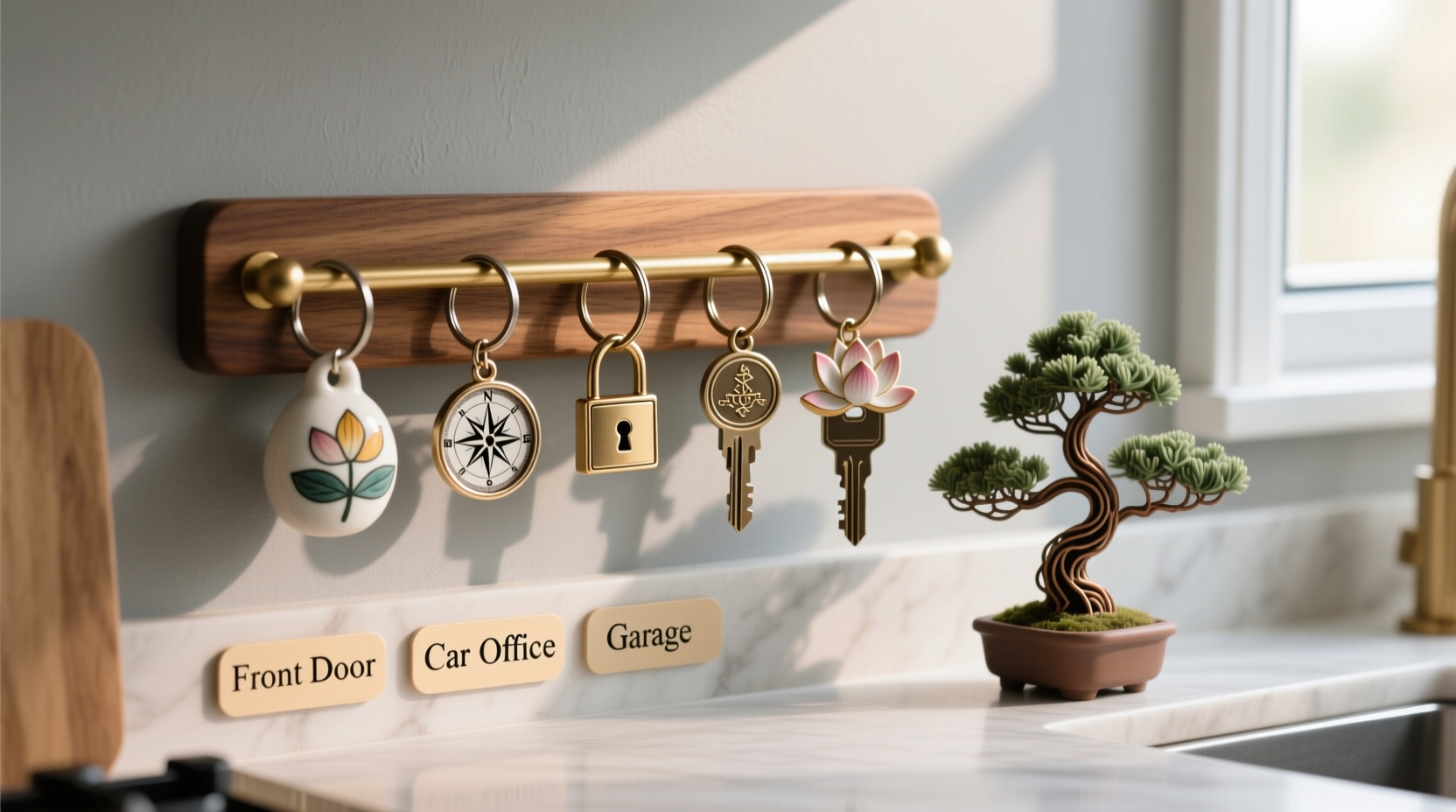 creative and practical ways to organize keys using decorative keyrings