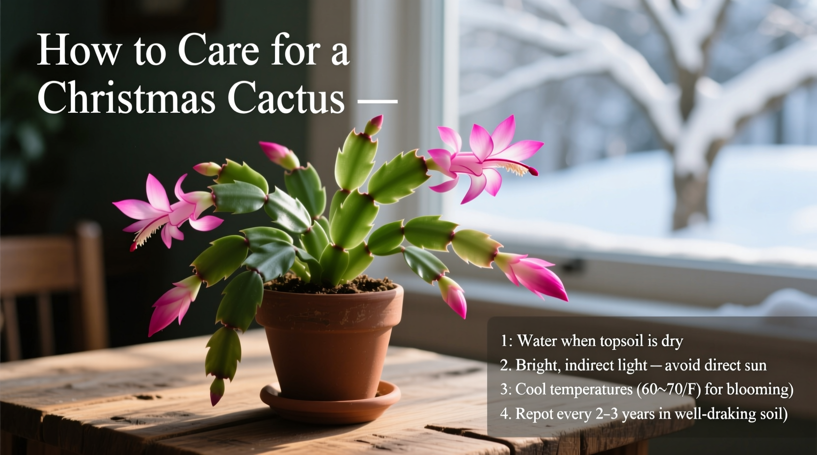how to look after a christmas cactus