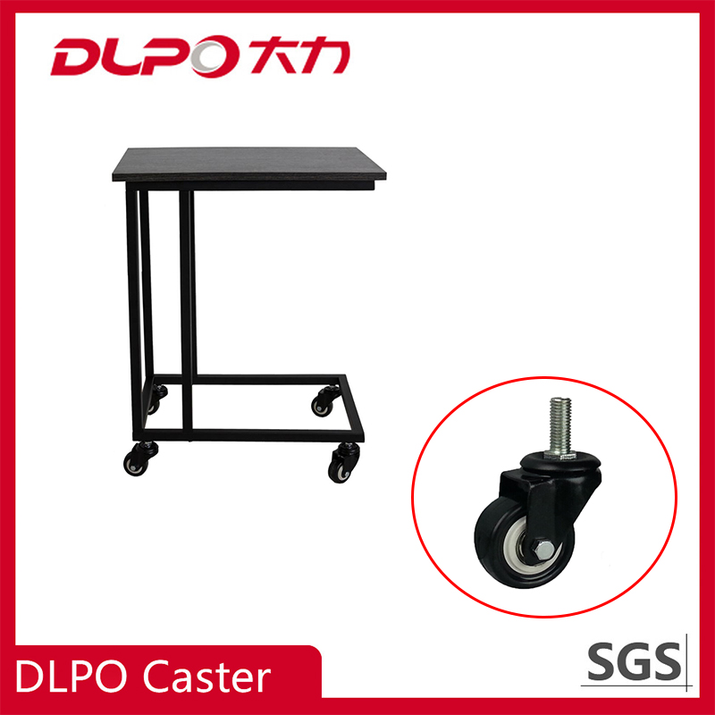 Dlpo 2 Inch Heavy Duty Universal Swivel Plate Caster PU No Noise Castor Markless Wheels with Double Bearing and Lock