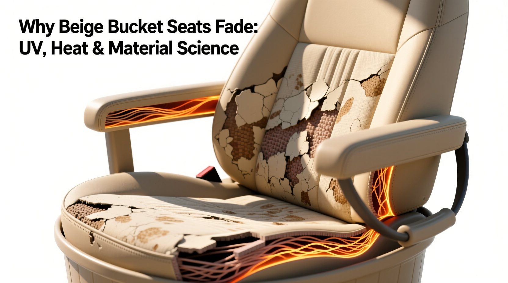 why beige bucket seats fade