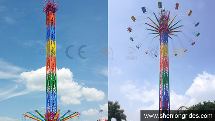 Direct Factory Amusement Rides Free Fall Drop Tower/ Small Sky Drop Tower Rides for Sale