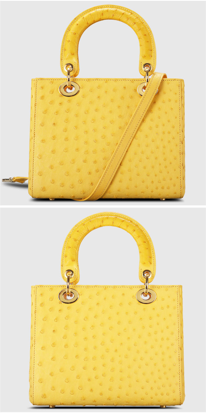 Branded Style Luxury Quality Genuine Ostrich Skin Leather women fashion handbag ladies bags handbag