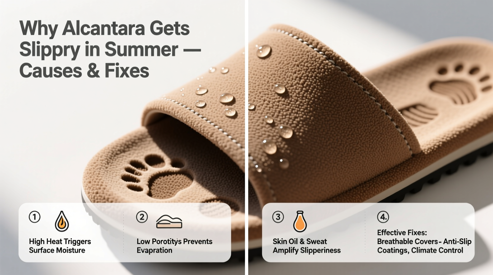 Why Alcantara Gets Slippery in Summer — Causes & Fixes