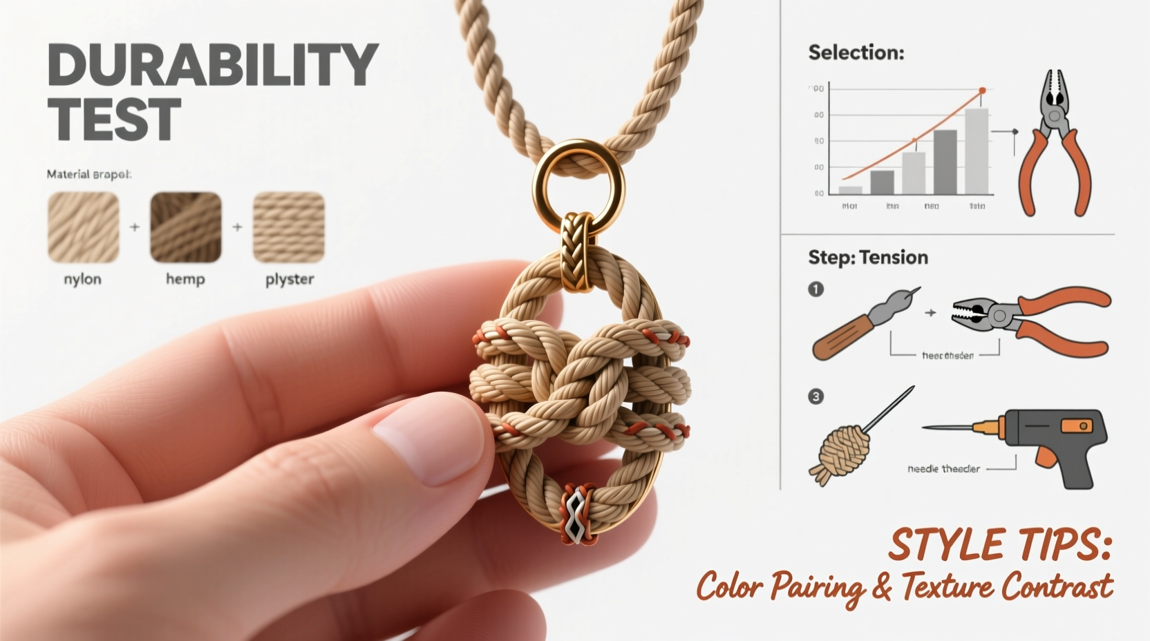 expert guide to selecting and crafting high grade braided rope pendants for durability and style