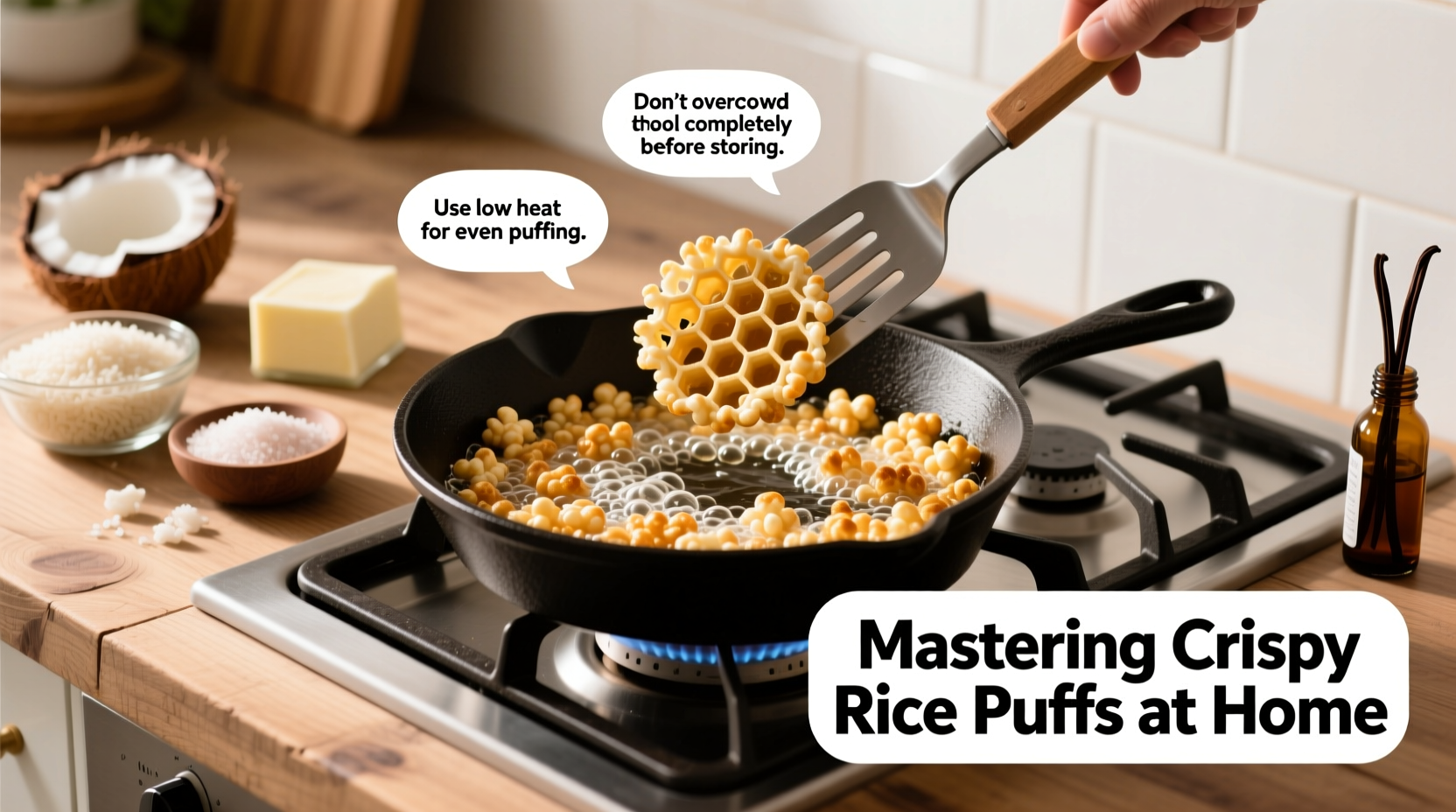 mastering crispy rice puffs at home tips for perfect texture and flavor