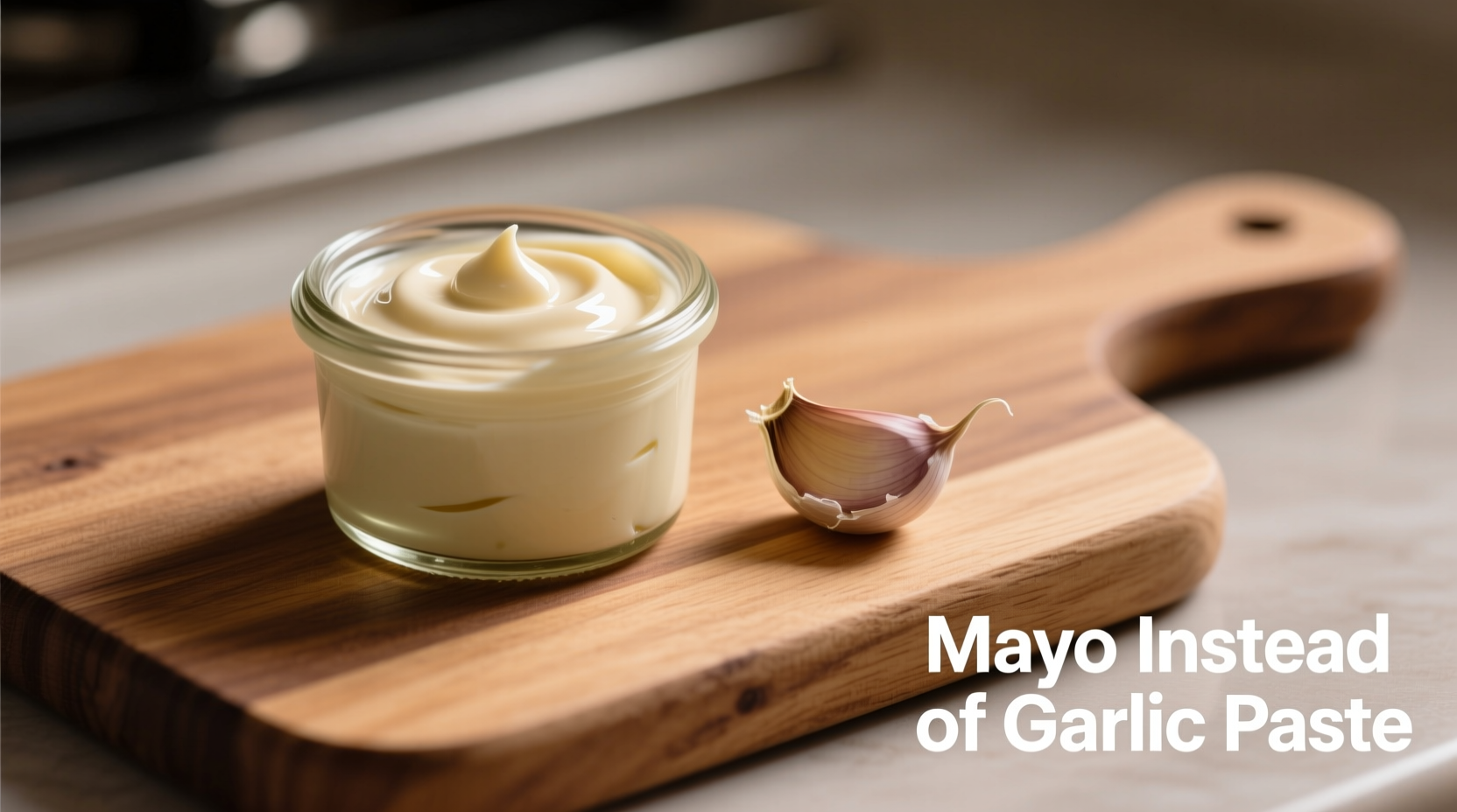 using mayo in place of garlic paste