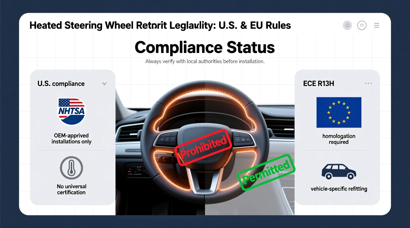 heated steering wheel retrofit legality