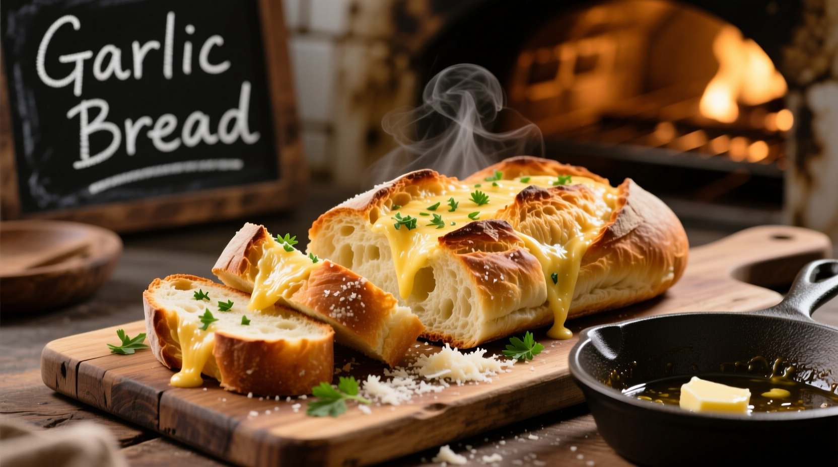 bake garlic bread