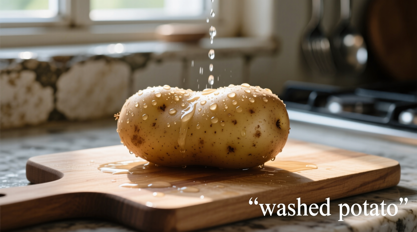 washing potato