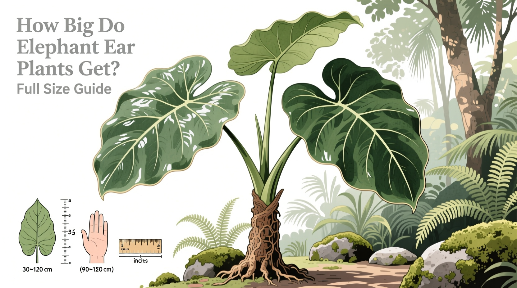 how big does elephant ear plants get