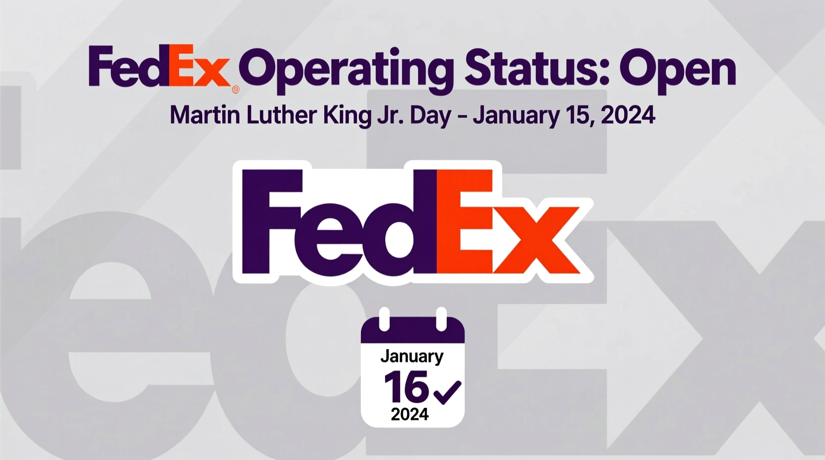 is fedex open on mlk