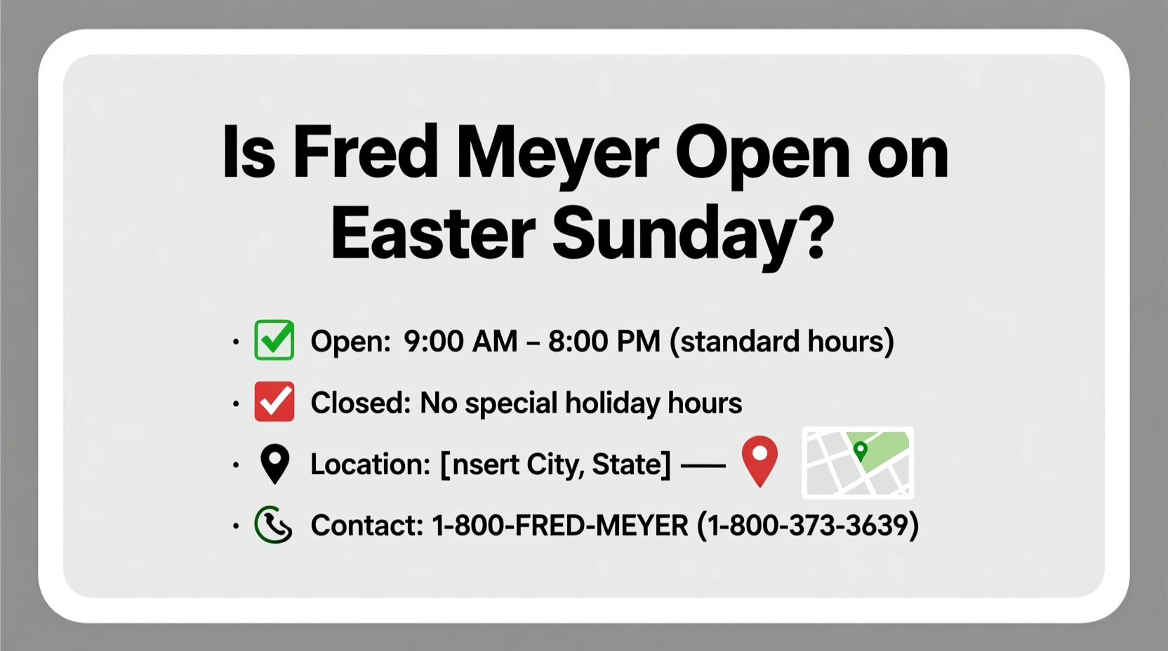 is fred meyer open on easter sunday